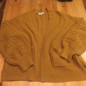 madewell bobble cardigan egyptian gold